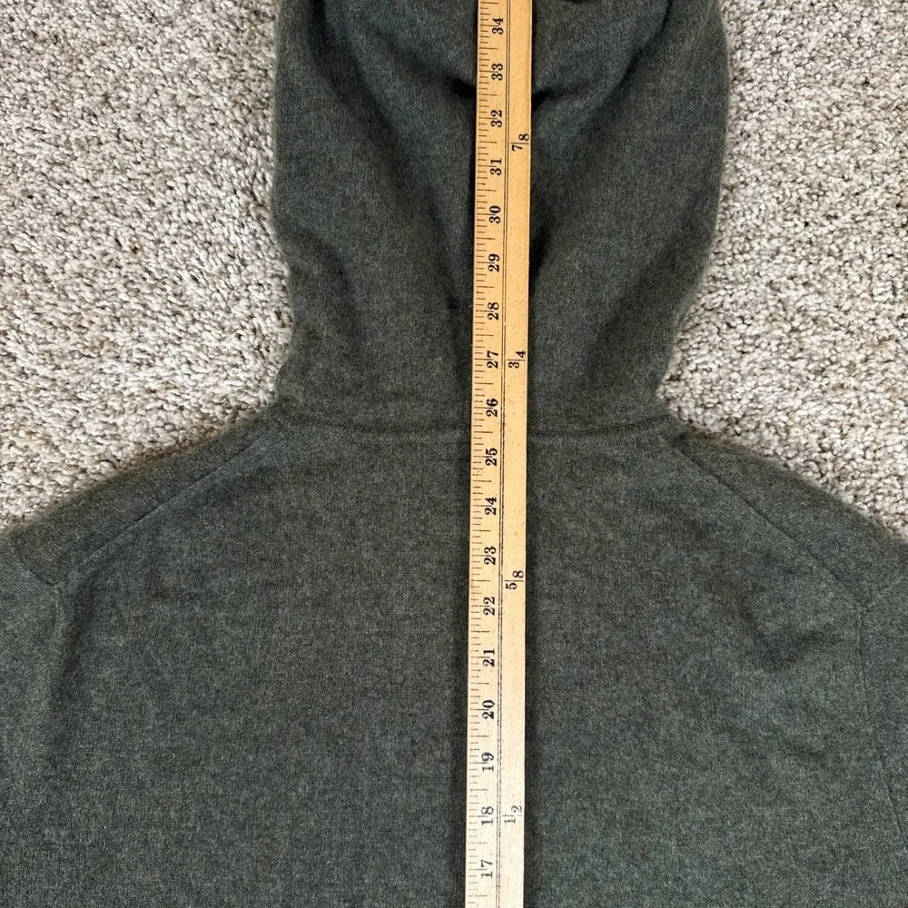 Banana Republic Hoodie Mens Large Gray Green 100 Cashmere Pocket Luxury Knit